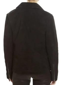 Black Biker Suede Jacket