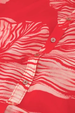Denis Red Shelley Dress