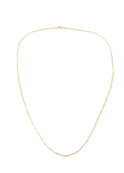 Gold Thin Ball Chain Necklace
