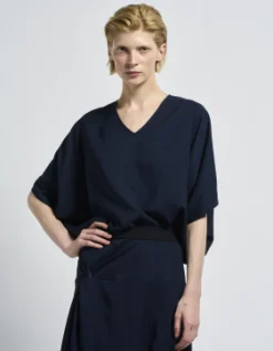 Tingle Navy Top